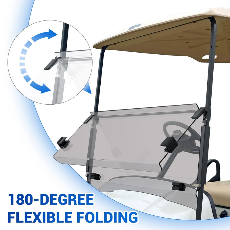 FIXHAWK EZGO Golf Cart Windshield for EZGO TXT/ DCS /