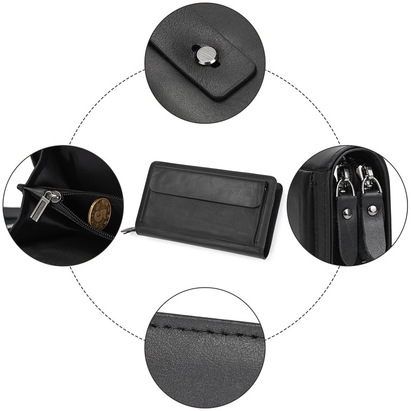 Wifreo Genuine Leather, Second Bag, Men's, Large Capacity, Smartphone Compatible,