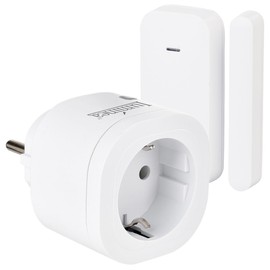 Luminea Window Contact Switch: Wireless Socket with Door & Window Sensor for Automated Scenarios (Radio Exhaust Control, Window Switch, Cooker Hood)