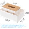 Multifunction Tissue Box Rectangular Facial Tissue Holder Dispenser for Dining