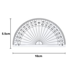 FUZVOL 10PCS Plastic Protractors 180 Degree Protractor for Students Teachers Office School Drafting and Measuring Math Tool for Angle Measurement with Semicircle