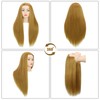 Sirydtm 28" Mannequin Head with Human Hair Light Brown 80%