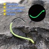 Eupheng Glow in Dark Circle Hooks 2X Strong Offset Freshwater