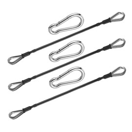 WOONEKY 3pcs Gym Cable Machine Attachments Durable Fitness Equipment Parts for Tricep Pulldowns Leg Extensions Easy Installation for Home Gym Use