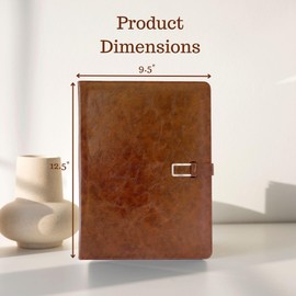 Professional Business Padfolio/Resume Portfolio Folder with Letter Size Writing Pad, Premium Leather Look and Feel