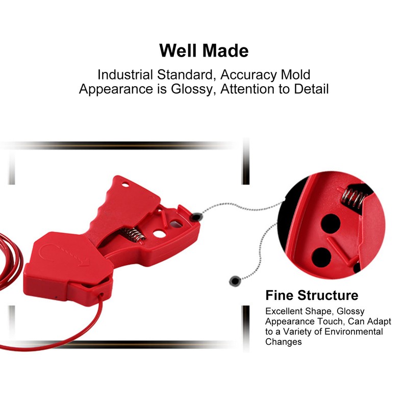 Cable Lockout High Temperature Resistance Corrosion Resistant Nylon Adjustable Safety