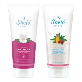 Kit Crema Depiladora + Gel Exfoliante Piel Suave Sheló Nabel