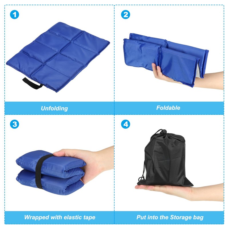 PATIKIL 15.7"x11.6"x0.4" Foldable Hiking Seat Pad, Cushion Sitting Pads Foam