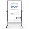 Rolling Whiteboard on Wheels, Double-Sided Magnetic Dry Erase Board with