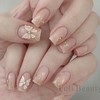 2 Pcs Butterfly Nail Stickers 3D Butterfly Nail Decal Gold