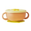 Toddler Suction Cup Bowls with Lids Prevent Falling Stainless Steel