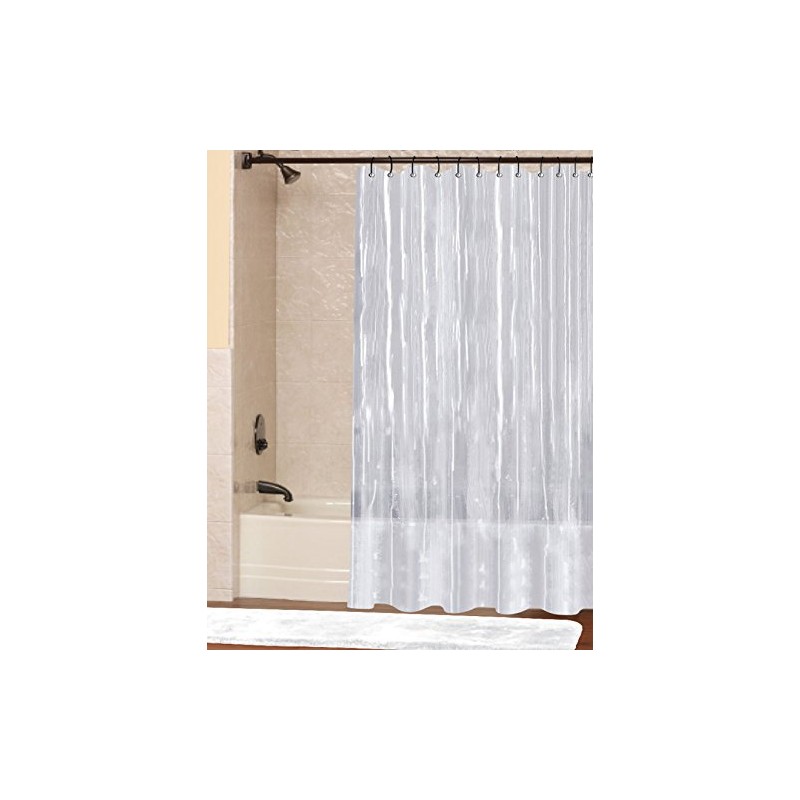 RT Designers Collection Clear Vinyl 6 Gauge Shower Curtain Liner,