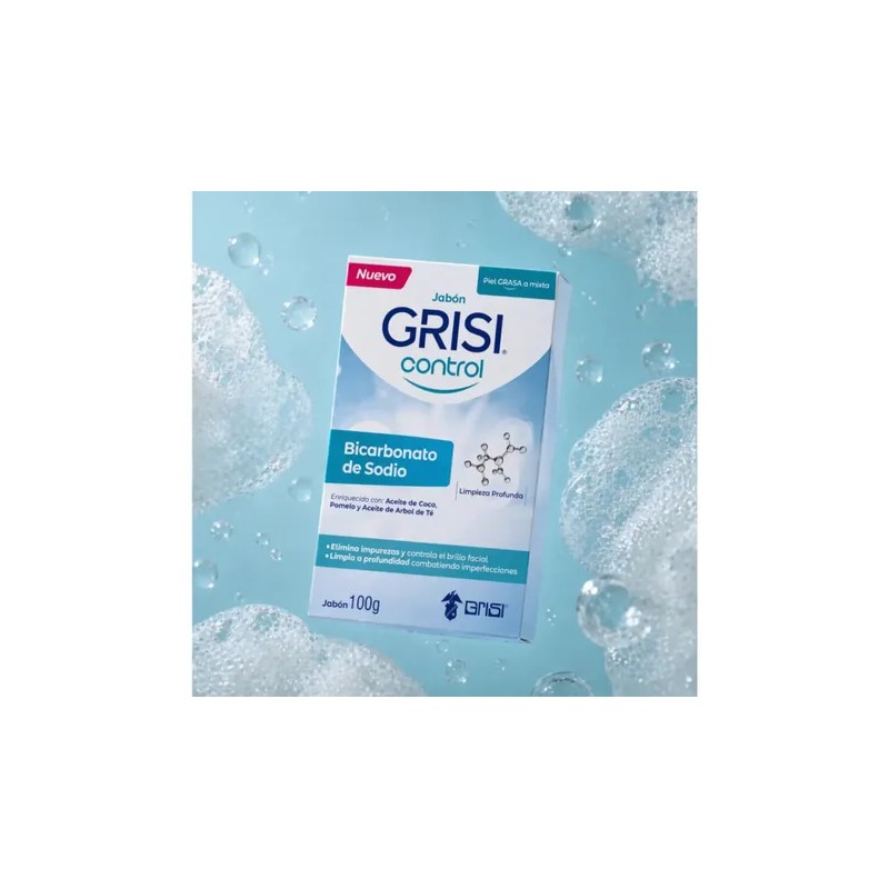 Jabón Facial Grisi Control Bicarbonato de Sodio 100 g. -