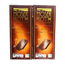 MOSER ROTH German Dark/Sea Salt/Caramel Chocolate Bars (2 Pack)