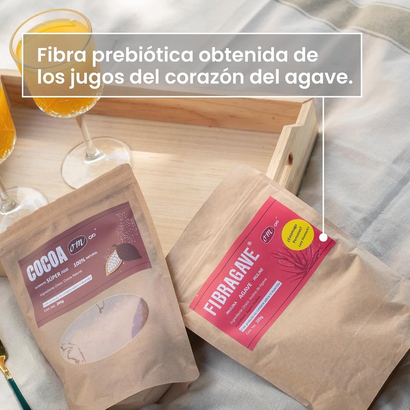 Inulina de Agave Orgánica en Polvo – Fibra Prebiótica 3×255