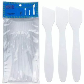 PANA 1pk Pana High Quality LARGE Angled Plastic Makeup Cosmetic Spatula Scoop - White