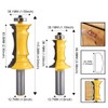 HOHXEN 2 Pcs 1/2" Shank Frame Crown Mitered Door &