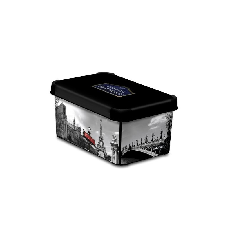Curver Paris Vistas Plastic Deco Storage Box, 6 Litre Capacity