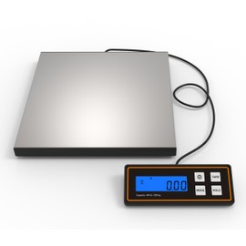 440 lbs Digital Shipping Scale, 12' x 12' High Accurate Digital Postal Scale with Hold/Tare Function, Shipping Scale for Small Business, Packages, Luggage, Home Use, Stainless Steel Platform