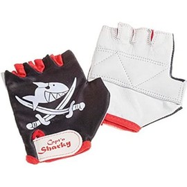 Bike Fashion Unisex - Adult Captn Sharky Gloves, Black/Red, One Size