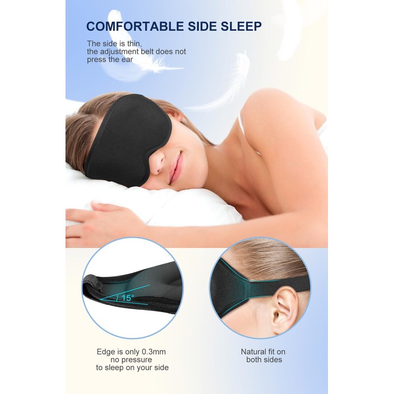 Innovative and Elegant 3D Night Mask, Soothing and Soft, for