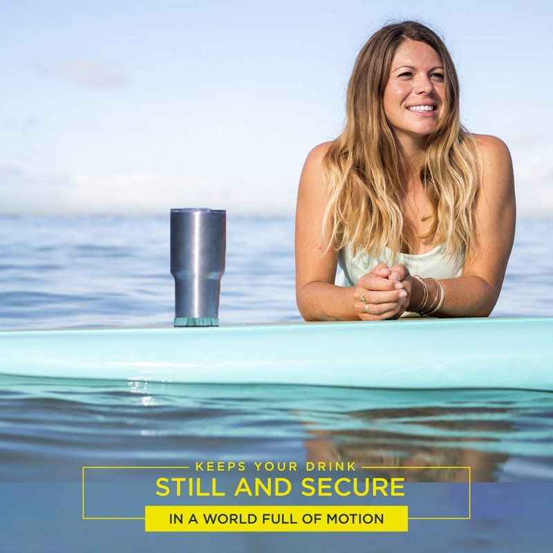 L’il Sucker Blue Flower Suction Ring Cup Drink Coaster Holder