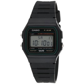 Casio F-91W-3DG Black Wrist Watch, Strap