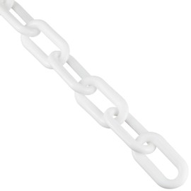 Cowboy Color Plastic Pole Chain, 6.6 ft (2 m), White
