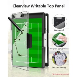 Sunnyclip Clipboard with Storage,Heavy Duty Clip Boards 8.5x11 with 2 Storage Case,Clear