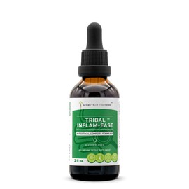 Tribal Inflam-Ease Alcohol-Free, Glycerite Turmeric, Licorice, Meadowsweet, Ginger, Spirulina. Tincture Herbal Extract Intestinal Comfort Formula 2 OZ
