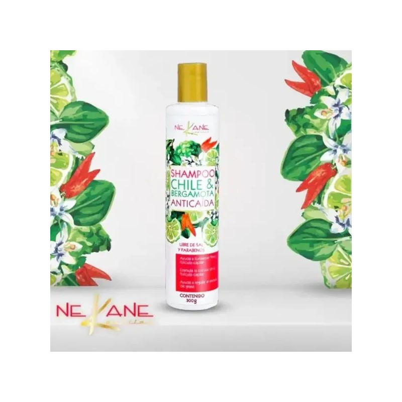 Shampoo Nekane De Chile Y Bergamota Anti Caida Cabello 300