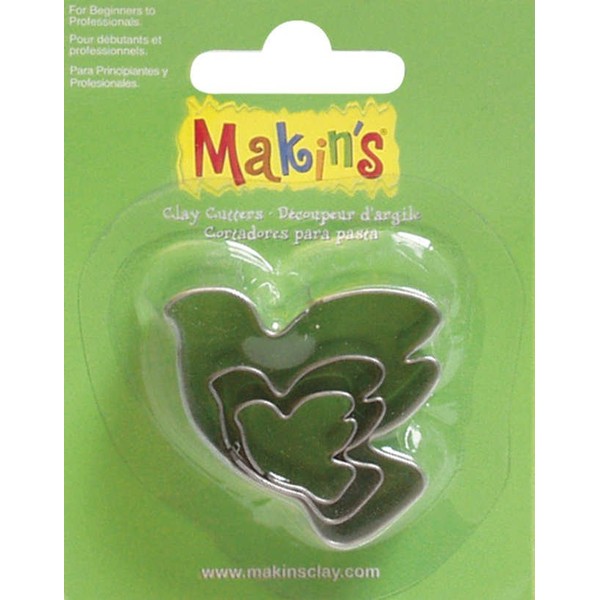 Makins M360-12Makin's Clay Cutters 3/Pkg-Dove,Silver