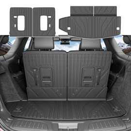 xipoqix Cargo Mat Compatible with 2016-2025 Dodge Durango 3rd Backrest Mat Trunk Liner 6&7 Seats Replacement for 2016-2025 Dodge Durango Accessories (Trunk Mat+3rd Row Backrest Mat)