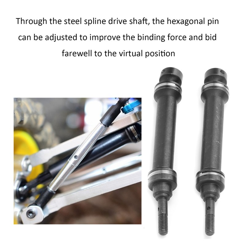 2Pcs Front Rear Steel Spline Drive Shaft for TRAXXAS Mini