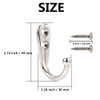 24 Pieces Coat Hooks, Wall Mounted Hook Robe Hooks Coat