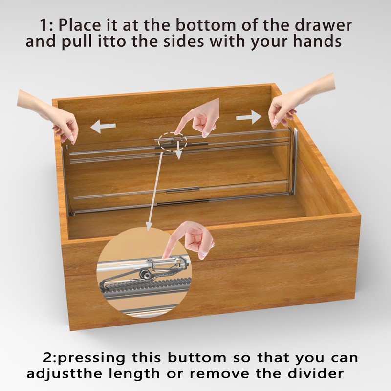 SPEREELER 5 Pack 6" High Adjustable Drawer Dividers for Clothes,Expandable