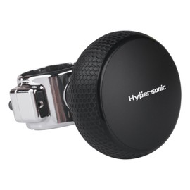 Hypersonic - perilla giratorio para volante, compatible con volantes estándar, perilla de suicidio suave para coche, tractor, cortacésped, barco y maniobra (negro)