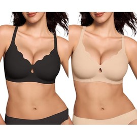 Wireless Bras for Women Wave Push Up No Underwire Bra Seamless Full Coverage Support Bralettes Lift Everyday Bras
