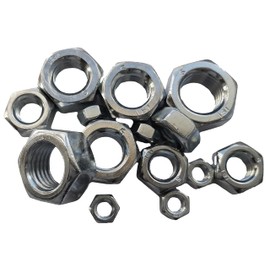M12 Hex Nuts 12mm Metal Steel Sheet Zinc Plated Nut Pack of 10pcs