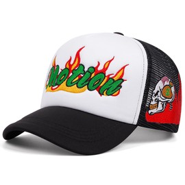 UMiCHOi Embroidery Trucker Hat Cute Motion Dad Hat Mesh Baseball Caps for Men Women Youth