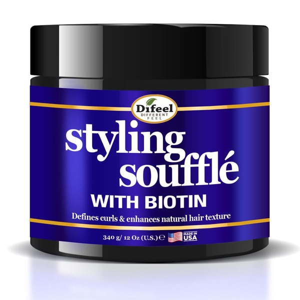 Difeel Curl Defining Styling Soufflé with Biotin 12 oz. -