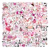 Sticker Junkies 100PCS Strawberry Cow Stickers Kawaii Cute Cartoon Pink