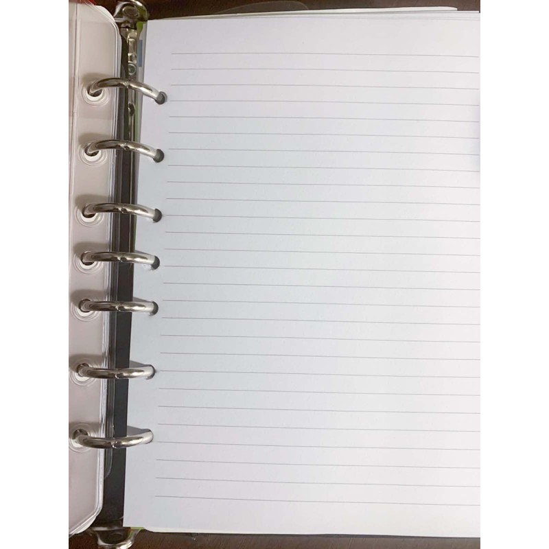 7-Hole Lined Refills Paper, A5 Filler Paper for Planner Inserts,