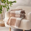 Asnomy Checkered Fleece Throw Blanket Super Soft Thick and Warm