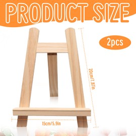 Mini Easel Stand, 2 Pcs Table Top Easel Wooden Easel Stand for Display Small Canvas Stand Desktop Holder Stand for Displaying Painting Canvas Drawing