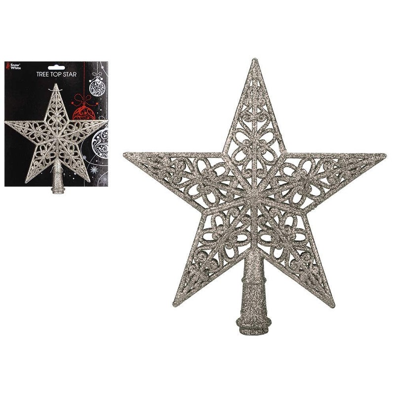PMS 8" Champagne Gold Christmas Tree Topper Star