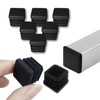 LOUZAGO 32 Pcs 3/4 inch Square Tubing End Caps, Plastic