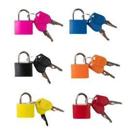 Arvoni 6PCS Keyed Colored Metal Luggage Locks for Suitcase, Travel Backpack, Gym & School – Secure TSA-Approved Small Padlocks with 1 Keys