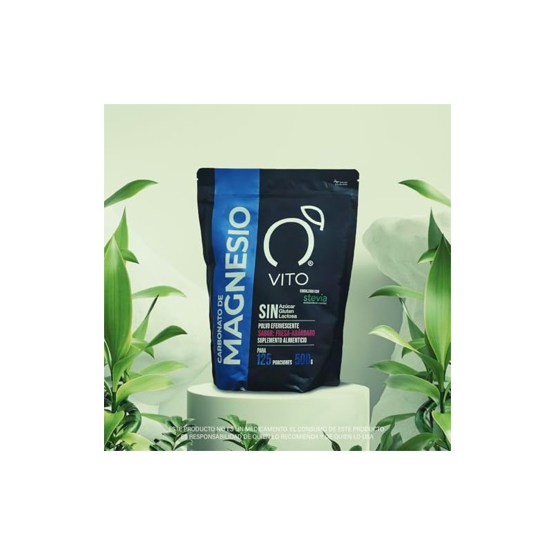 VITO - Magnesio Efervescente Fresa-Arándano - 500 g - 120