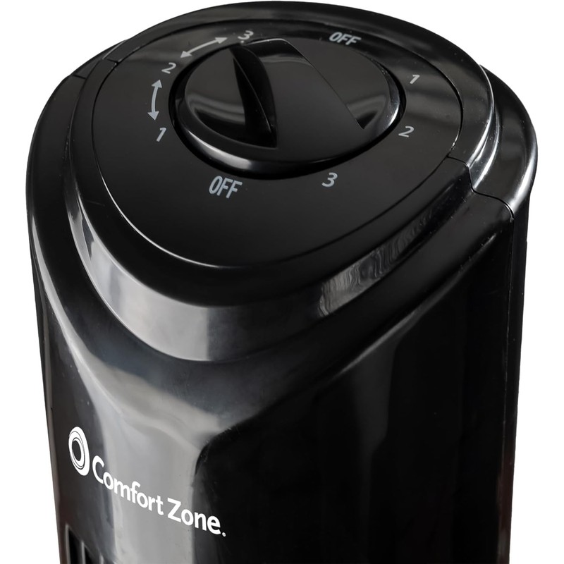 EZ-CHILL 32" 3-Speed Oscillating Portable Tower Fan, 90 Degree Oscillation,